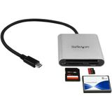 StarTech.com USB 3.0 Flash geheugen multi kaartlezer/schrijver met USB-C - SD, microSD, CompactFlash