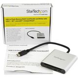 StarTech USB 3.0 Flash geheugen multi kaartlezer/schrijver met USB-C - SD, microSD, CompactFlash