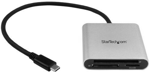 StarTech.com USB 3.0 Flash geheugen multi kaartlezer/schrijver met USB-C - SD, microSD, CompactFlash