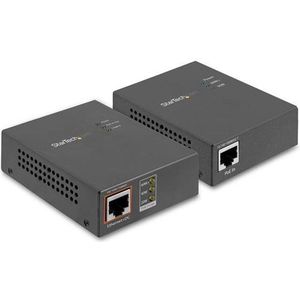 StarTech.com 1-Port 60 W PoE injector + PoE Splitter Kit - 10/100/1000 Mbps - Power Over Ethernet (UPOESPLT1G) - injector + splitter voeding via Ethernet - 60 Watt - zwart/bruin