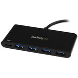 StarTech.com 4 Port USB-C Hub met 4 x USB Type-A (USB 3.0 SuperSpeed) - 60W Power Delivery Passthrough Charging - USB 3.2 Gen 1 (5Gbps) Laptop Hub Adapter - MacBook, Dell