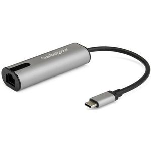 StarTech.com 2.5GbE USB C naar Ethernet Adapter NBASE-T NIC, USB 3.0 Type C 2.5/1 Gigabit/100 Mbps Multi Speed Netwerk, USB 3.1 Laptop naar RJ45/LAN, Thunderbolt 3 Compatibel, MacBook Pro Surface
