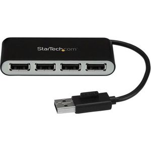 StarTech 4-poorts draagbare USB 2.0 hub met geïntegreerde kabel