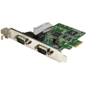 PCI Express - 2-Poorts Seriële Kaart - RS232 - 16C1050 - Compatibel met PCIe 1.0a