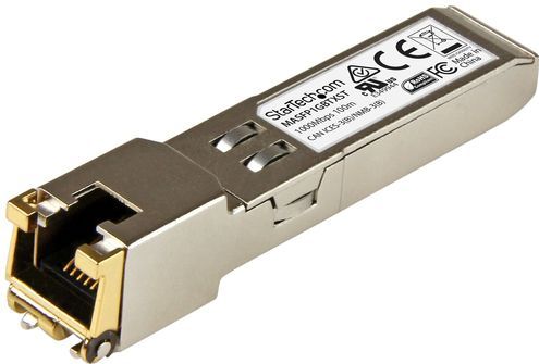 StarTech.com - SFP Transceiver - Koperen - RJ45 - 10Base-T/100Base-TX/1000Base-T - 100m