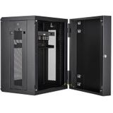 Startech - RK1520WALHM - Rackkast - 15U - 40.89 cm - Wandmontage - Zwart