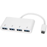 StarTech USB-C Hub - 4-poorts USB 3.0 - USB-C naar 4x USB-A - bus gevoed - wit