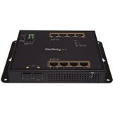 StarTech.com Industrial 8 Port Gigabit PoE+ Switch met 2 SFP MSA Slots - 30W - Robuuste GbE L2 Managed Switch - Rugged High Power Gigabit Ethernet Netwerk Switch IP-30/-40C tot +75C