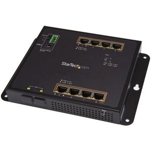 StarTech.com Industrial 8 Port Gigabit PoE+ Switch met 2 SFP MSA Slots - 30W - Robuuste GbE L2 Managed Switch - Rugged High Power Gigabit Ethernet Netwerk Switch IP-30/-40C tot +75C