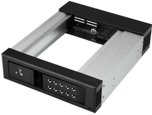 Hot-Swap Bay - 3,5 Inch - SATA/SAS - Trayless Design - 5,25 Inch Front Drive Bay