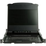 StarTech - 17 Inch HD KVM Console - Dual Rail - Zwart - Rackmontage