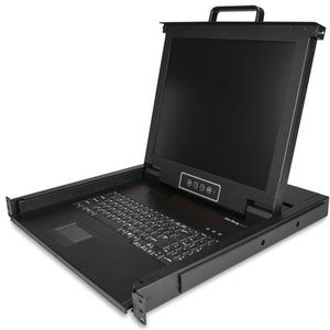 StarTech - 1U Enkele Server KVM Console - Zwart - Inclusief VGA Kabel en Montagemateriaal
