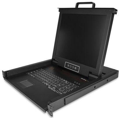 StarTech - 1U Enkele Server KVM Console - Zwart - Inclusief VGA Kabel en Montagemateriaal