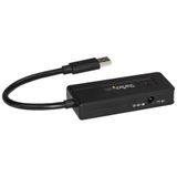 4-poorts USB 3.2 Gen 1 Hub - Zwart - Compact - Inclusief Voedingsadapter
