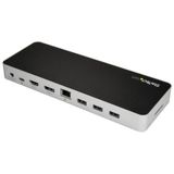 StarTech.com USB C Dock, Dual Monitor HDMI & DisplayPort 4K 30Hz, USB Type-C Laptop Docking Station, 60W Power Delivery, SD, 4 ports USB-A 3.0 Hub, GbE, Audio, Thunderbolt 3 Compatibel