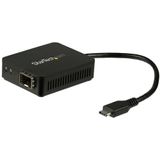 StarTech.com USB-C naar glasvezel converter - Open SFP - netwerk adapter