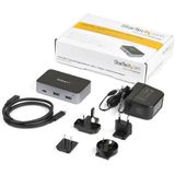StarTech.com 3-poorts USB-C hub met LAN-poort - USB 3.2 Gen 2 (10Gbps) - 2x USB-A en 1x USB-C - zelfgevoed