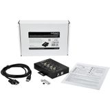 StarTech.com 4 Port Seriële USB Hub naar RS-232/422/485 Adapter, Industriële USB 2.0 naar DB9 Serial Converter Hub, IP30 Rated, Din Rail Monteerbare Metalen Seriële Hub, 15 kV ESD Bescherming