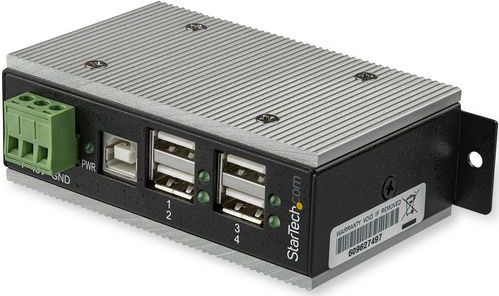 StarTech.com 4 poorts Industriële USB hub USB 2.0 15kV ESD bescherming
