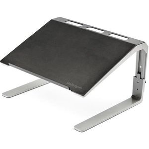 StarTech.com LTSTND) Verstelbare laptopstandaard, robuust staal, aluminium, 3 hoogte-instellingen, kantelbaar, ergonomische laptop hefbrug voor desktop