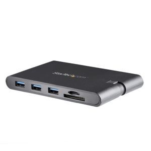 StarTech USB-C Multiport Adapter - USB Type-C 8-in-1 Mini Dock met HDMI 4K of VGA 1080p - 100W Power Delivery Passthrough, 3-Port USB 3.0 Hub, GbE, SD & MicroSD - Laptop Travel Dock