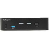 StarTech.com 2 Port DisplayPort KVM Switch, 4K 60Hz, Single Display, Dual Port UHD DP 1.2 USB KVM Switch met Geïntegreerde USB 3.0 Hub & Audio, Dell HP Apple Lenovo, TAA Compliant