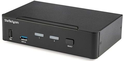 StarTech.com 2 Port DisplayPort KVM Switch, 4K 60Hz, Single Display, Dual Port UHD DP 1.2 USB KVM Switch met Geïntegreerde USB 3.0 Hub & Audio, Dell HP Apple Lenovo, TAA Compliant