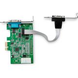 RS232 PCI Express Adapterkaart - 2 Poorten - Low-Profile - Compatibel met Windows en Linux