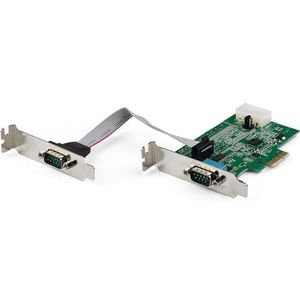 RS232 PCI Express Adapterkaart - 2 Poorten - Low-Profile - Compatibel met Windows en Linux