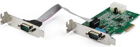 RS232 PCI Express Adapterkaart - 2 Poorten - Low-Profile - Compatibel met Windows en Linux