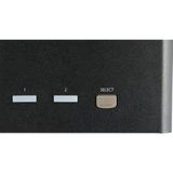 StarTech.com 2 Port Triple Monitor KVM HDMI Switch, 4K 60Hz Ultra HD HDR, Desktop Hub 4K HDMI 2.0 KVM Schakelaar met 2x USB 3.0 (5Gbps) & 4x USB 2.0 HID, Audio, Hotkey Switching, TAA