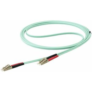 Startech Startech.com 10m Lc/upc Naar Lc/upc Om4 Multimode Glasvezel Netwerkkabel, 50/125µm Lommf/vcsel Zipcord Fiber, 100g Netwerken, Low Insertion Loss, Lszh Fiber Patch Kabel 10m Lc Lc Om4
