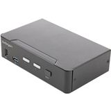 StarTech.com 2 Port Single Monitor KVM HDMI Switch, 4K 60Hz Ultra HD HDR, Desktop Hub 4K HDMI 2.0 KVM Schakelaar met 2x USB 3.0 (5Gbps) & 4x USB 2.0 HID, Audio, Hotkey Switching, TAA