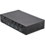 StarTech.com 4 Port Single Monitor KVM HDMI Switch, 4K 60Hz Ultra HD HDR, Desktop Hub 4K HDMI 2.0 KVM Schakelaar met 2x USB 3.0 (5Gbps) & 4x USB 2.0 HID, Audio, Hotkey Switching, TAA