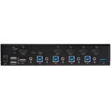 StarTech.com 4 Port Single Monitor KVM HDMI Switch, 4K 60Hz Ultra HD HDR, Desktop Hub 4K HDMI 2.0 KVM Schakelaar met 2x USB 3.0 (5Gbps) & 4x USB 2.0 HID, Audio, Hotkey Switching, TAA
