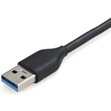 StarTech.com 4 Port USB 3.0 Hub - USB-A naar 4x USB-A - SuperSpeed 5Gbps Mini USB 3.2 Gen 1 Type-A Hub - USB Busgevoed - Laptop/Desktop USB Hub met lange 28cm kabel & Kabelmanagement
