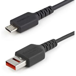 StarTech 1m Data Blocker Kabel USB-A naar Micro USB Secure Charging Kabel No-Data Power-Only Oplaadkabel voor Telefoon/Tablet USB Protector Data Blocker Adapter Kabel