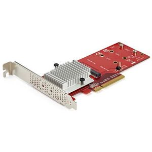 StarTech - x8 Dubbele M.2 PCI Express SSD Adapter - Zwart - Materiaal: Aluminium