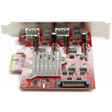 USB 3.2 Gen 2 Combokaart - 4-poorts - PCI Express - 10Gbps - Zwart