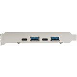 USB 3.2 Gen 2 Combokaart - 4-poorts - PCI Express - 10Gbps - Zwart