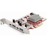 USB 3.2 Gen 2 Combokaart - 4-poorts - PCI Express - 10Gbps - Zwart