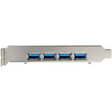 StarTech 4-Port USB PCIe Card - Zwart - USB 3.2 Gen 2 - PCIe 3.0