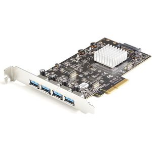 StarTech 4-Port USB PCIe Card - Zwart - USB 3.2 Gen 2 - PCIe 3.0