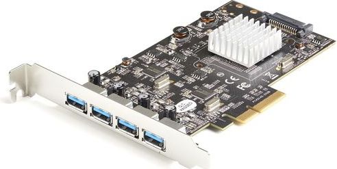 StarTech 4-Port USB PCIe Card - Zwart - USB 3.2 Gen 2 - PCIe 3.0