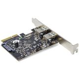 StarTech - 2 Poorts USB 3.2 Gen 2 PCIe Kaart - USB-A 10Gbps - Zwart
