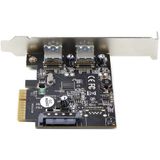 StarTech - 2 Poorts USB 3.2 Gen 2 PCIe Kaart - USB-A 10Gbps - Zwart