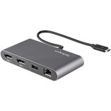 StarTech.com Thunderbolt 3 Mini Dock, Draagbare Dual Monitor Docking Station met DP 4K 60Hz, 1x USB-A Hub (USB 3.0/5 Gbps), GbE, 28cm Kabel, TB3 Multiport Adapter, Mac/Windows