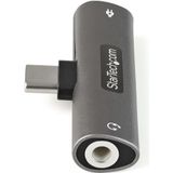 StarTech.com USB-C Audio & Oplaadadapter - USB-C Audio Adapter met 3.5mm TRRS Koptelefoon/Headset Jack en 60W USB Type-C Power Delivery Pass-through - Voor USB-C Telefoon/Tablet/Laptop