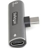 StarTech.com USB-C Audio & Oplaadadapter - USB-C Audio Adapter met USB-C Koptelefoon/Headset Poort en 60W USB Type-C Power Delivery Pass-through - Voor USB-C Telefoon/Tablet/Laptop