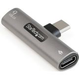 StarTech.com USB-C Audio & Oplaadadapter - USB-C Audio Adapter met USB-C Koptelefoon/Headset Poort en 60W USB Type-C Power Delivery Pass-through - Voor USB-C Telefoon/Tablet/Laptop
